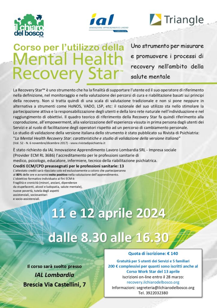 Corso Recovery Star 11 e 12 aprile 2024