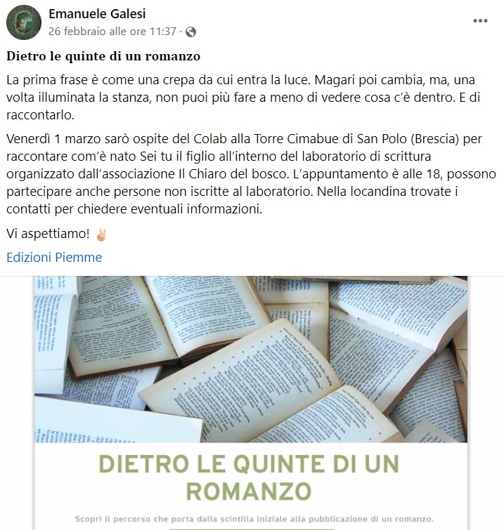 facebook Galesi evento colab