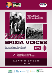 locandina brixiavoices per festa vicinanza